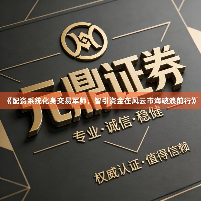 《配资系统化身交易军师，智引资金在风云市海破浪前行》