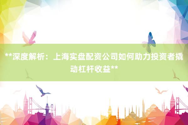 **深度解析：上海实盘配资公司如何助力投资者撬动杠杆收益**