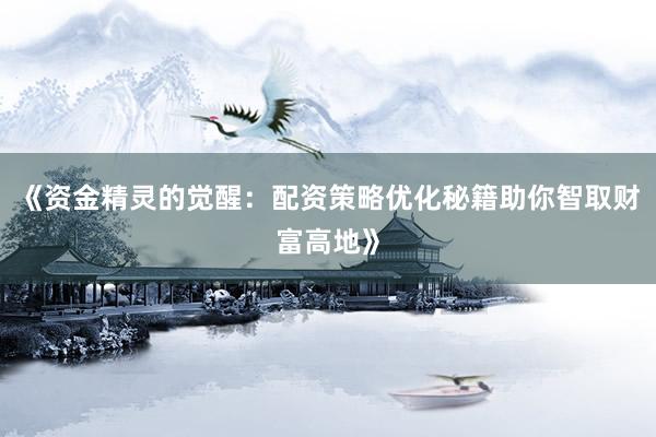 《资金精灵的觉醒:配资策略优化秘籍助你智取财富高地》