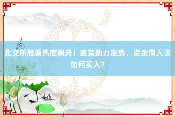 北交所股票热度飙升！政策助力涨势，资金涌入该如何买入？
