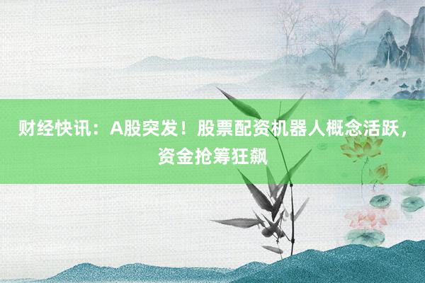 财经快讯：A股突发！股票配资机器人概念活跃，资金抢筹狂飙