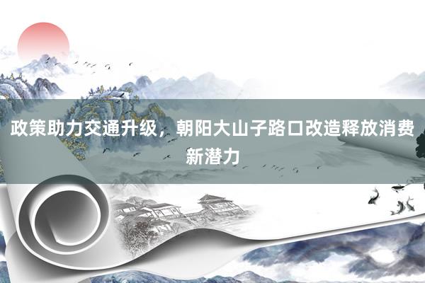 政策助力交通升级，朝阳大山子路口改造释放消费新潜力
