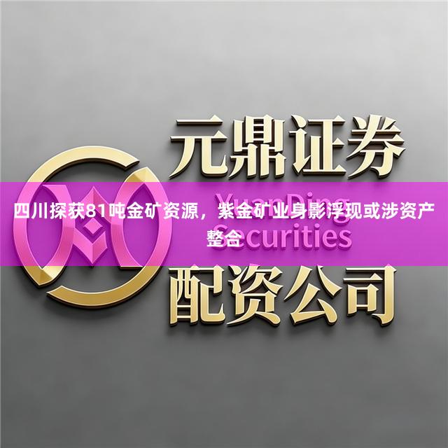 四川探获81吨金矿资源,紫金矿业身影浮现或涉资产整合