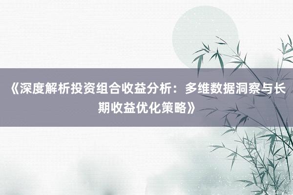 《深度解析投资组合收益分析：多维数据洞察与长期收益优化策略》