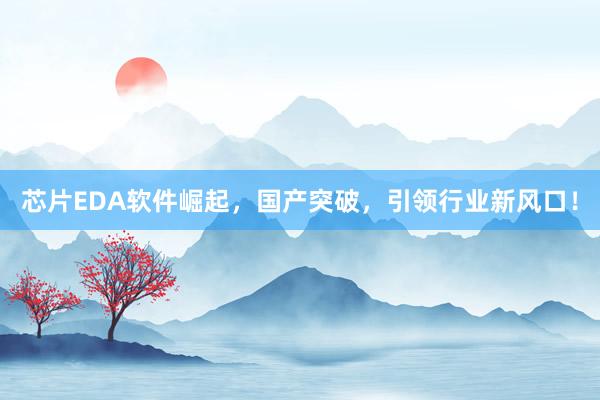 芯片EDA软件崛起，国产突破，引领行业新风口！