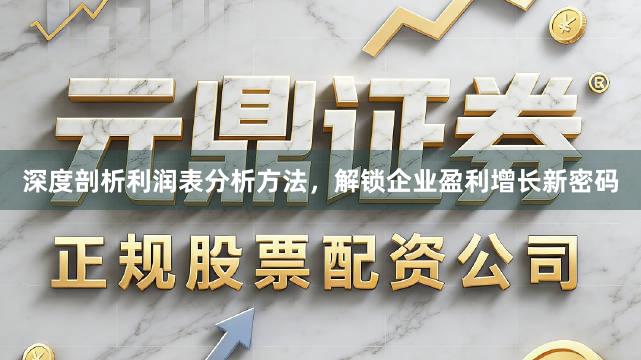 深度剖析利润表分析方法，解锁企业盈利增长新密码