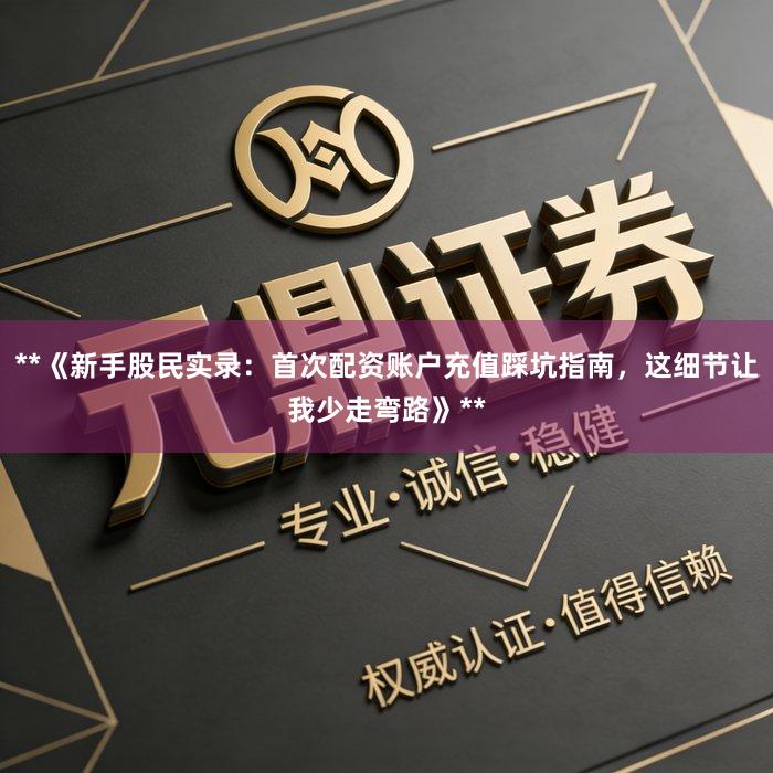**《新手股民实录：首次配资账户充值踩坑指南，这细节让我少走弯路》**